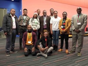 Members of the Global Youth Biodiversity Network chapiters of DRC-Rwanda and Uganda meeting GVTC ES in Montreal, Canada